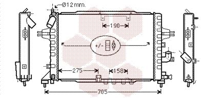 VAN WEZEL Radiaator,mootorijahutus 37002365